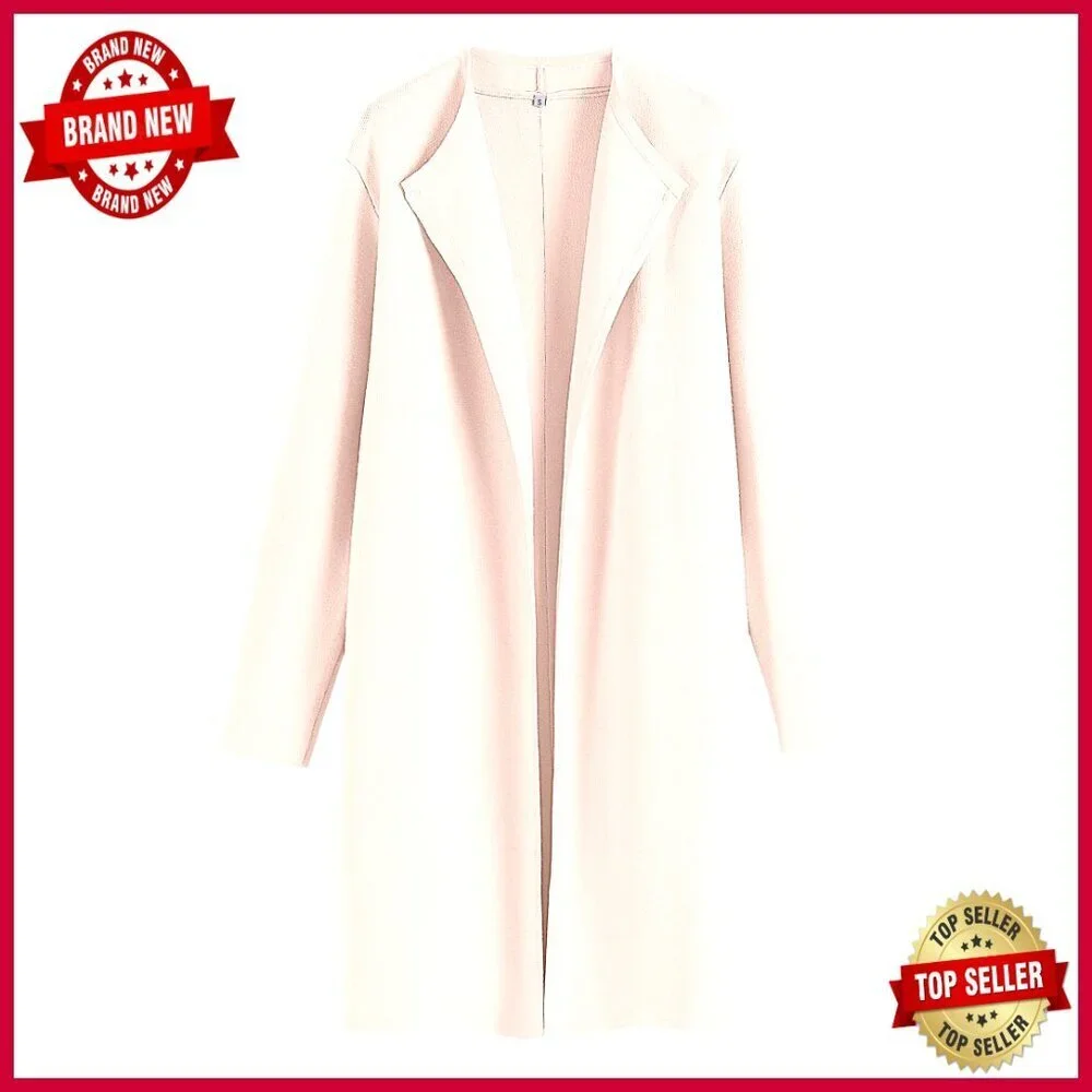 Long Sleeve Cardigan Sweater Oversized Blazer Coatigan Lapel Knit